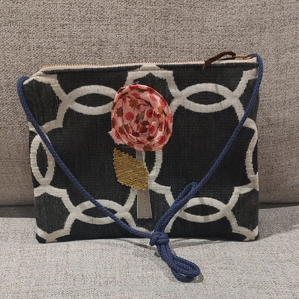 Handmade Floral Fabric Shoulder Bag Cute Style Multicolor